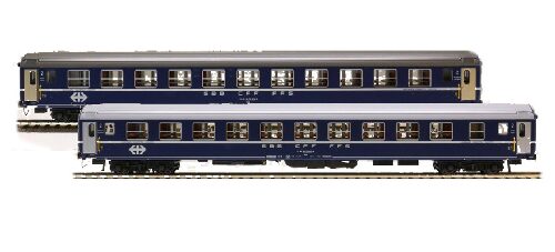 L.S. Models 47329 SBB Bcm, blau, weisse Linie, neues Logo, 11 Abteile